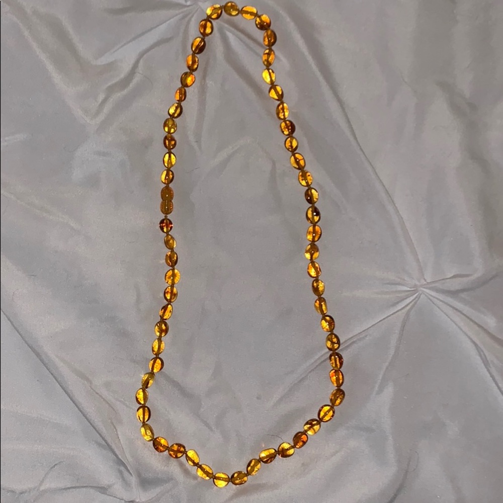 Amber beaded necklace